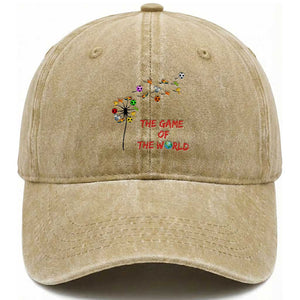 Soccer Dandelion Flower Washed Cotton Baseball Cap The Game Of The World TS12 Print Your Wear