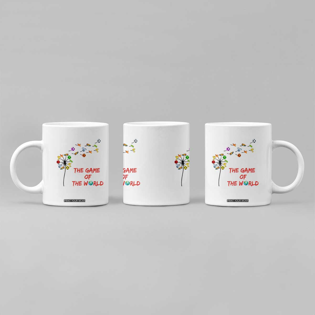 Soccer Dandelion Flower Coffee Mug The Game Of The World TS12 Print Your Wear