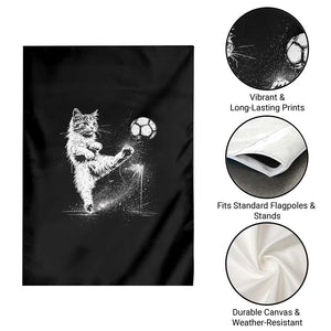 Cat Playing Soccer Garden Flag Funny Cat Lover Gift TS12 Print Your Wear