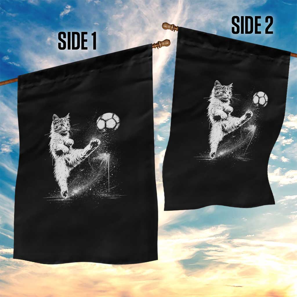 Cat Playing Soccer Garden Flag Funny Cat Lover Gift TS12 Print Your Wear