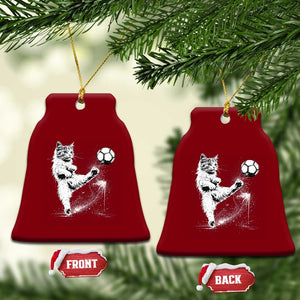 Cat Playing Soccer Ceramic Ornament Funny Cat Lover Gift TS12 Print Your Wear