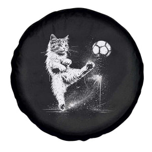 Cat Playing Soccer Spare Tire Cover Funny Cat Lover Gift TS12 Print Your Wear