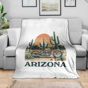 Arizona Motorcycle Throw Blanket Vintage Desert Highway Rider Gift TS12 Print Your Wear