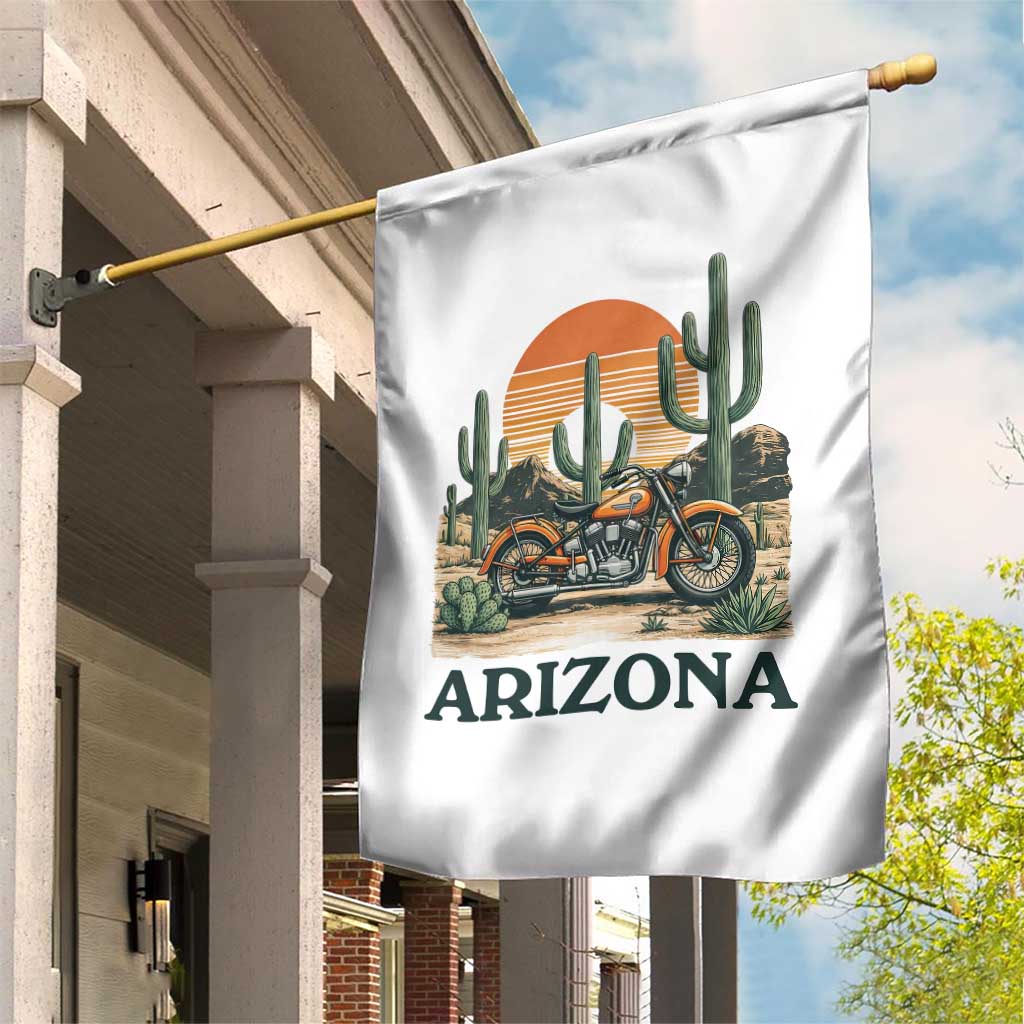 Arizona Motorcycle Garden Flag Vintage Desert Highway Rider Gift TS12 Print Your Wear
