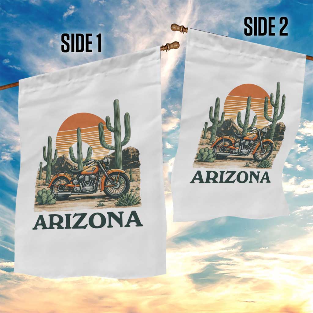 Arizona Motorcycle Garden Flag Vintage Desert Highway Rider Gift TS12 Print Your Wear