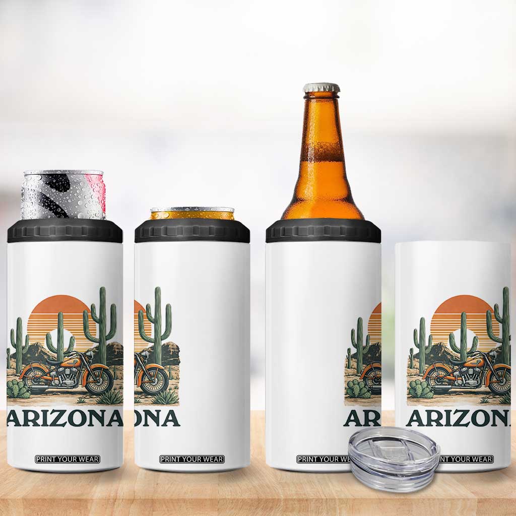 Arizona Motorcycle 4 in 1 Can Cooler Tumbler Vintage Desert Highway Rider Gift TS12 Print Your Wear