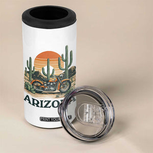Arizona Motorcycle 4 in 1 Can Cooler Tumbler Vintage Desert Highway Rider Gift TS12 Print Your Wear