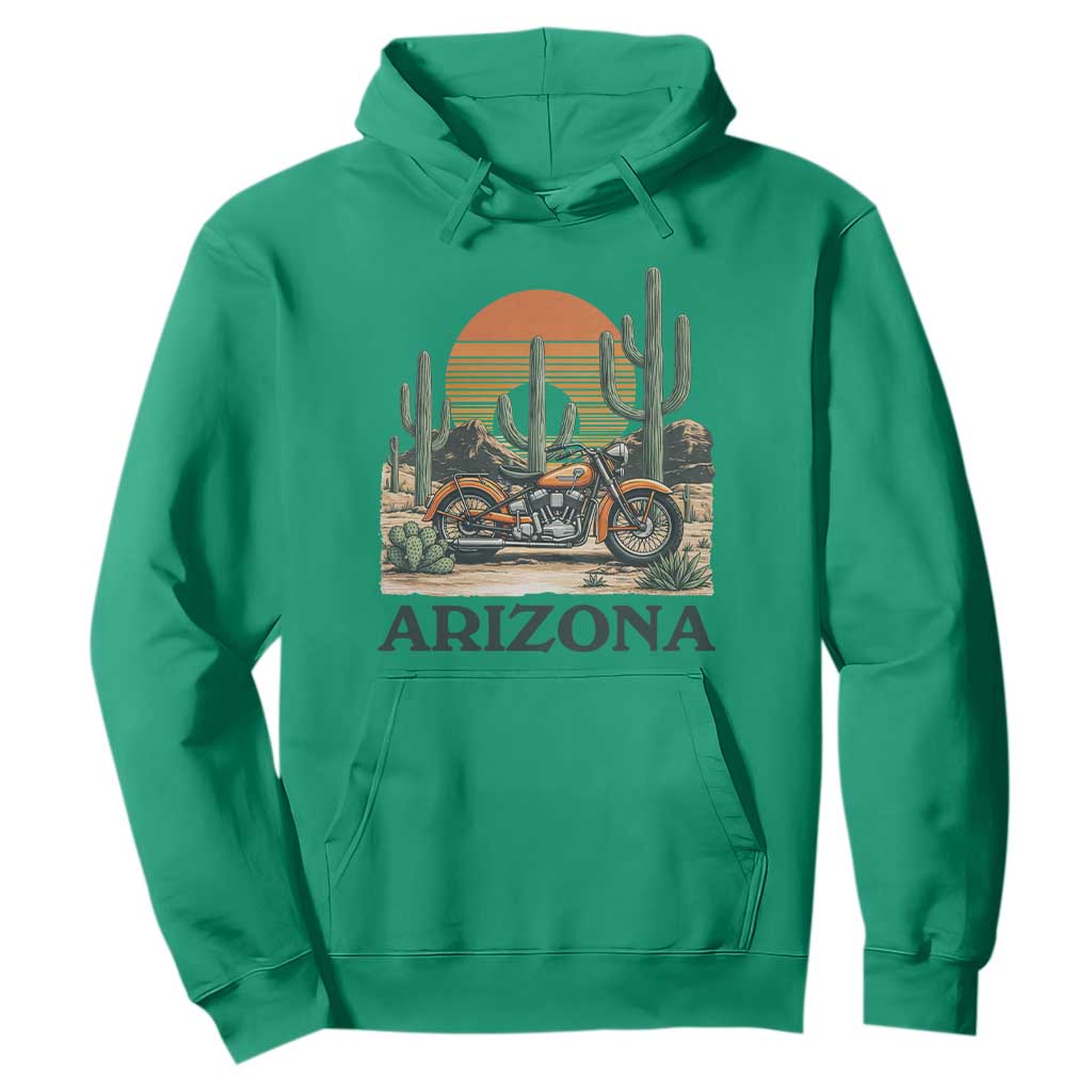 Arizona Motorcycle Hoodie Vintage Desert Highway Rider Gift TS12 Irish Green Print Your Wear