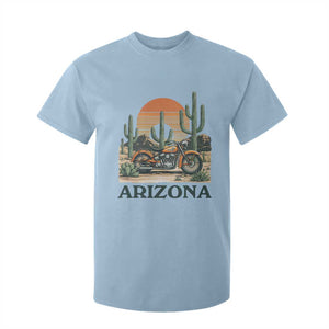 Arizona Motorcycle T Shirt For Kid Vintage Desert Highway Rider Gift TS12 Light Blue Print Your Wear