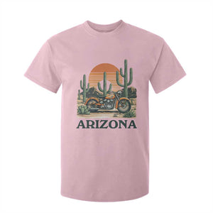 Arizona Motorcycle T Shirt For Kid Vintage Desert Highway Rider Gift TS12 Light Pink Print Your Wear