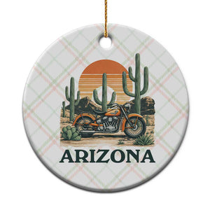 Arizona Motorcycle Ceramic Ornament Vintage Desert Highway Rider Gift TS12 1pc Christmas Plaid Print Your Wear