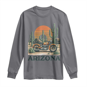 Arizona Motorcycle Long Sleeve Shirt Vintage Desert Highway Rider Gift TS12 Charcoal Print Your Wear
