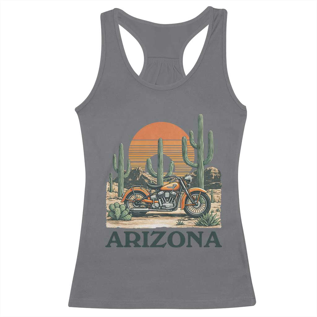 Arizona Motorcycle Racerback Tank Top Vintage Desert Highway Rider Gift TS12 Charcoal Print Your Wear
