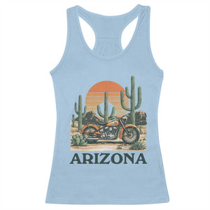 Arizona Motorcycle Racerback Tank Top Vintage Desert Highway Rider Gift TS12 Light Blue Print Your Wear