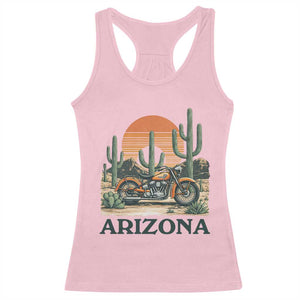 Arizona Motorcycle Racerback Tank Top Vintage Desert Highway Rider Gift TS12 Light Pink Print Your Wear