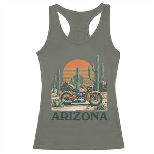 Arizona Motorcycle Racerback Tank Top Vintage Desert Highway Rider Gift TS12 Military Green Print Your Wear
