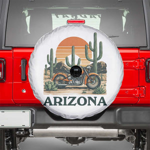 Arizona Motorcycle Spare Tire Cover Vintage Desert Highway Rider Gift TS12 White Print Your Wear