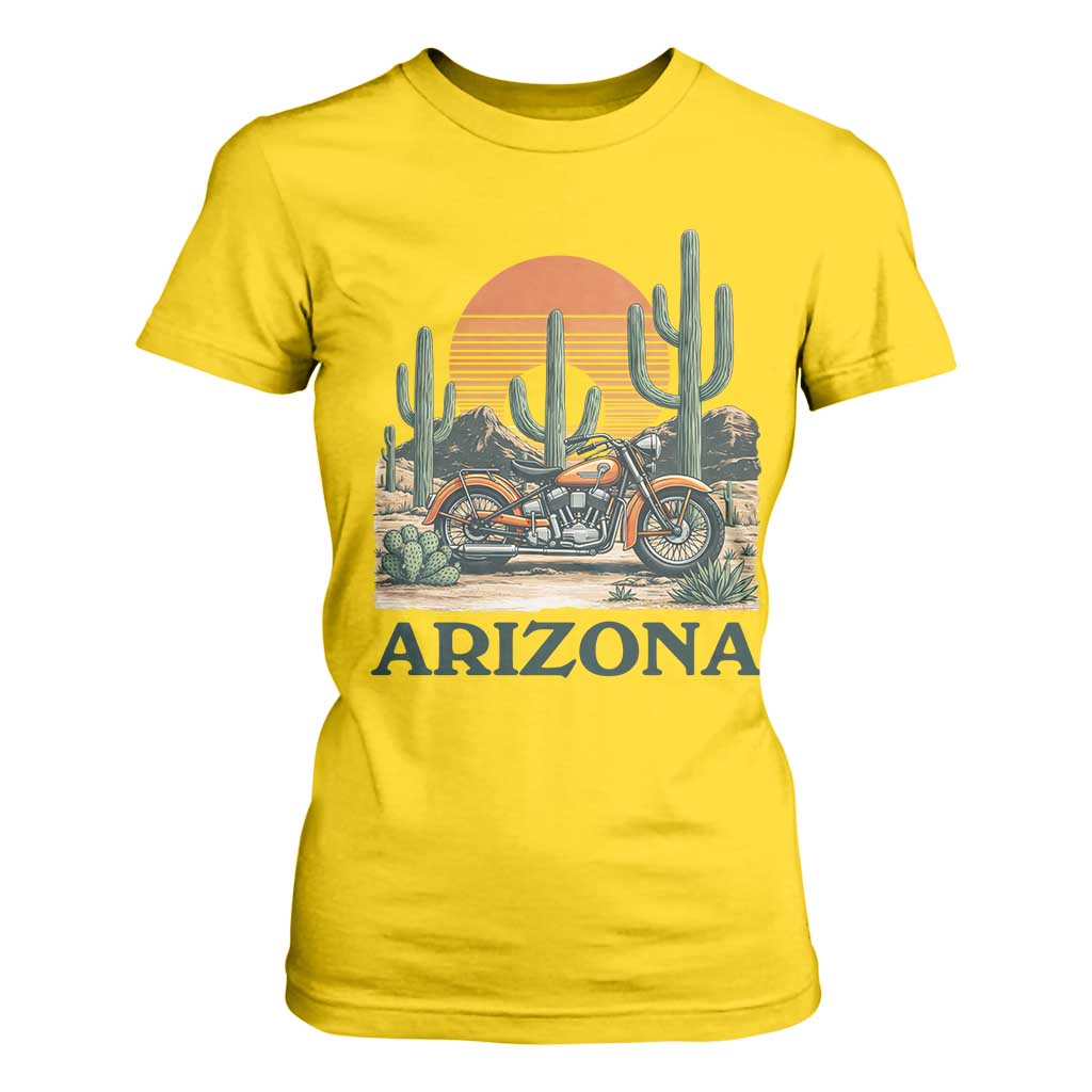Arizona Motorcycle T Shirt For Women Vintage Desert Highway Rider Gift TS12 Daisy Print Your Wear