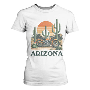 Arizona Motorcycle T Shirt For Women Vintage Desert Highway Rider Gift TS12 White Print Your Wear