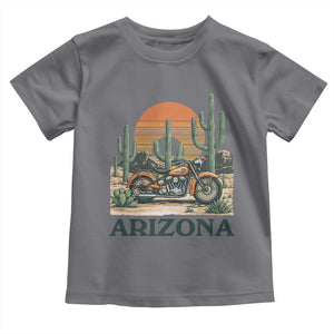 Arizona Motorcycle Toddler T Shirt Vintage Desert Highway Rider Gift TS12 Charcoal Print Your Wear