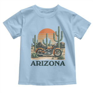 Arizona Motorcycle Toddler T Shirt Vintage Desert Highway Rider Gift TS12 Light Blue Print Your Wear