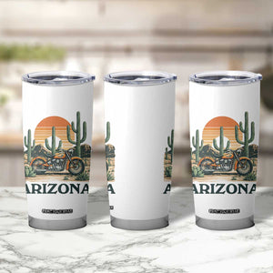 Arizona Motorcycle Tumbler Cup Vintage Desert Highway Rider Gift TS12 Print Your Wear