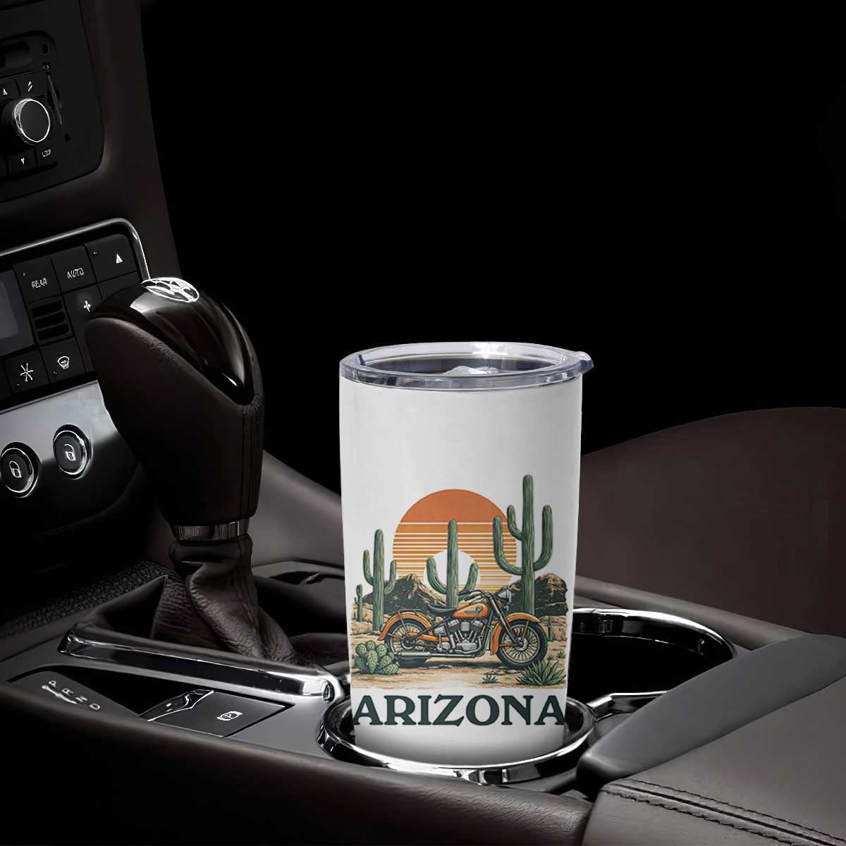 Arizona Motorcycle Tumbler Cup Vintage Desert Highway Rider Gift TS12 Print Your Wear