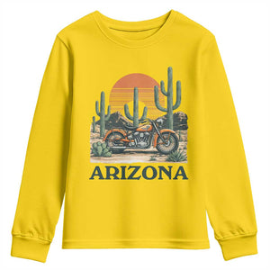 Arizona Motorcycle Youth Sweatshirt Vintage Desert Highway Rider Gift TS12 Daisy Print Your Wear