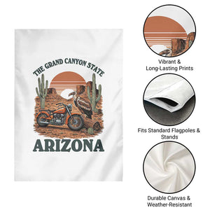 Vintage Arizona Motorcycle Rider Garden Flag Desert Cactus Grand Canyon State TS12 Print Your Wear