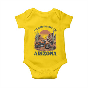 Vintage Arizona Motorcycle Rider Baby Onesie Desert Cactus Grand Canyon State TS12 Daisy Print Your Wear