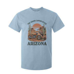 Vintage Arizona Motorcycle Rider T Shirt For Kid Desert Cactus Grand Canyon State TS12 Light Blue Print Your Wear