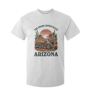 Vintage Arizona Motorcycle Rider T Shirt For Kid Desert Cactus Grand Canyon State TS12 White Print Your Wear