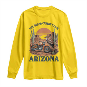 Vintage Arizona Motorcycle Rider Long Sleeve Shirt Desert Cactus Grand Canyon State TS12 Daisy Print Your Wear
