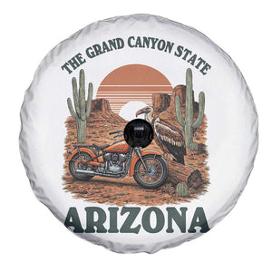 Vintage Arizona Motorcycle Rider Spare Tire Cover Desert Cactus Grand Canyon State TS12 Print Your Wear