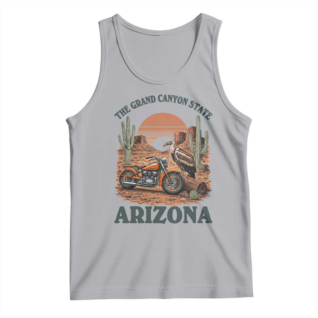 Vintage Arizona Motorcycle Rider Tank Top Desert Cactus Grand Canyon State TS12 Athletic Heather Print Your Wear