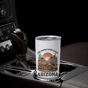 Vintage Arizona Motorcycle Rider Tumbler Cup Desert Cactus Grand Canyon State TS12 Print Your Wear