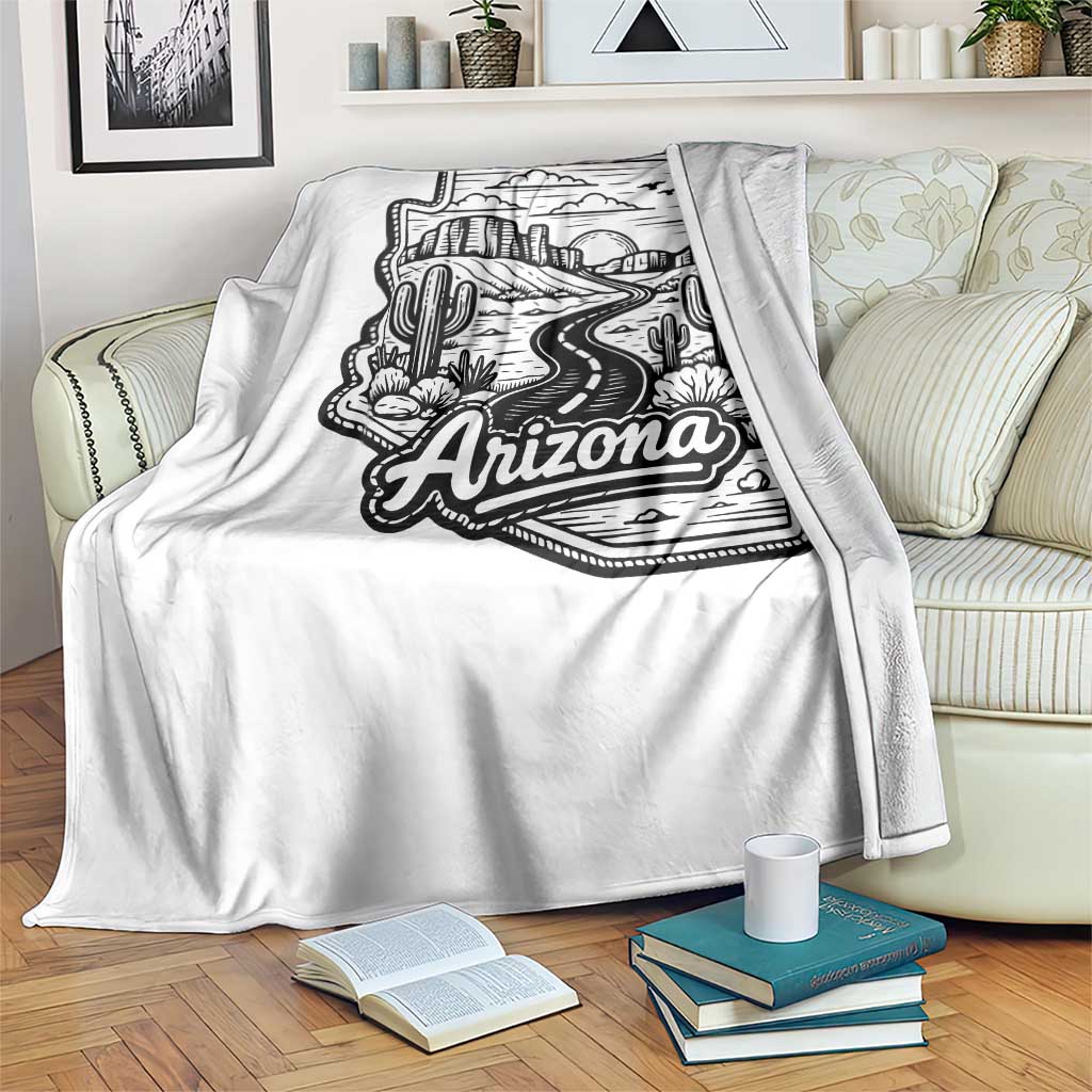 Vintage Arizona Pride Throw Blanket Cactus Desert Western Landscape TS12 Print Your Wear