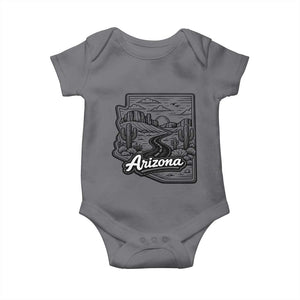 Vintage Arizona Pride Baby Onesie Cactus Desert Western Landscape TS12 Charcoal Print Your Wear