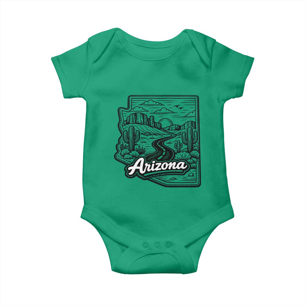 Vintage Arizona Pride Baby Onesie Cactus Desert Western Landscape TS12 Irish Green Print Your Wear