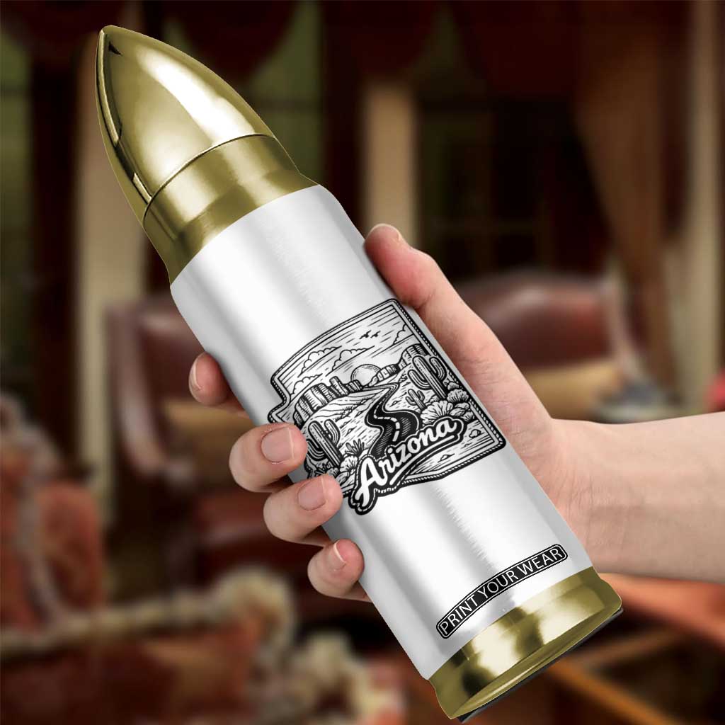 Vintage Arizona Pride Bullet Tumbler Cactus Desert Western Landscape TS12 Print Your Wear