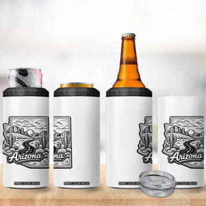Vintage Arizona Pride 4 in 1 Can Cooler Tumbler Cactus Desert Western Landscape TS12 Print Your Wear