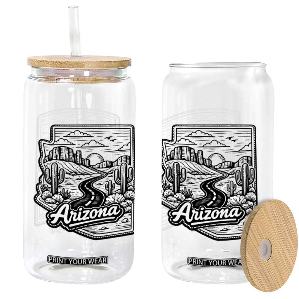 Vintage Arizona Pride Glass Can Cactus Desert Western Landscape TS12 Print Your Wear