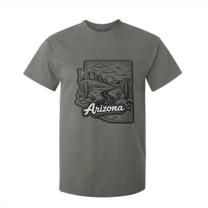 Vintage Arizona Pride T Shirt For Kid Cactus Desert Western Landscape TS12 Military Green Print Your Wear