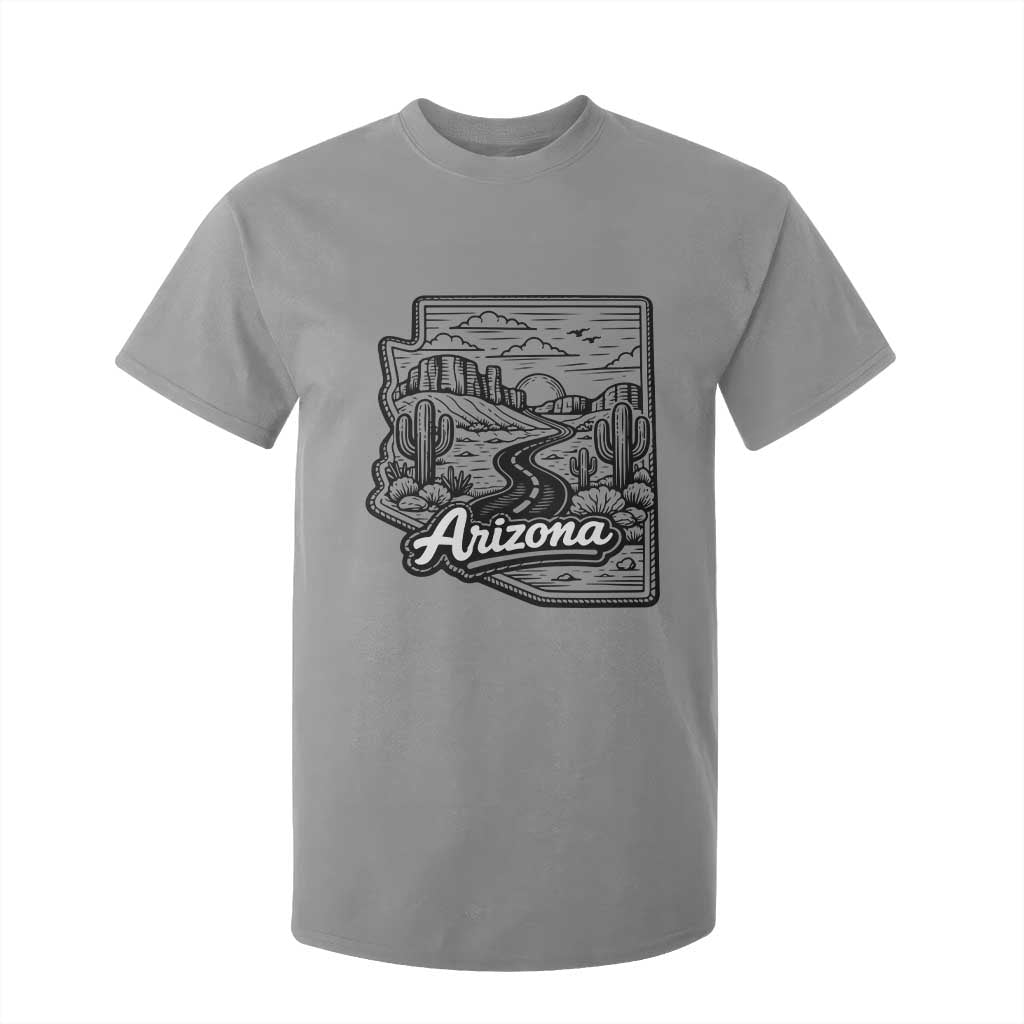 Vintage Arizona Pride T Shirt For Kid Cactus Desert Western Landscape TS12 Sport Gray Print Your Wear
