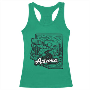 Vintage Arizona Pride Racerback Tank Top Cactus Desert Western Landscape TS12 Irish Green Print Your Wear