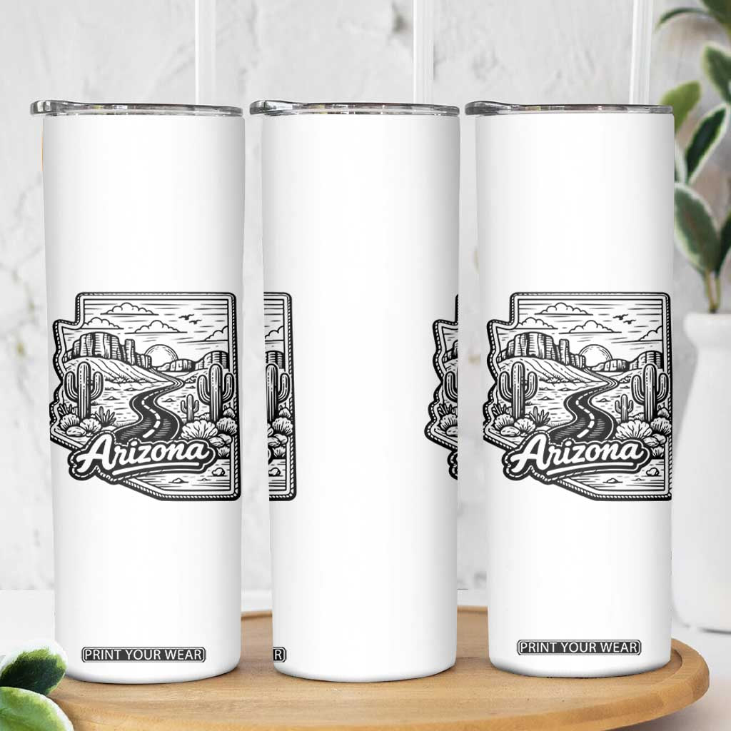 Vintage Arizona Pride Skinny Tumbler Cactus Desert Western Landscape TS12 Print Your Wear