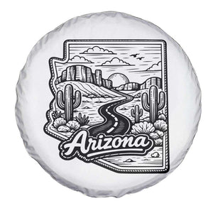 Vintage Arizona Pride Spare Tire Cover Cactus Desert Western Landscape TS12 Print Your Wear