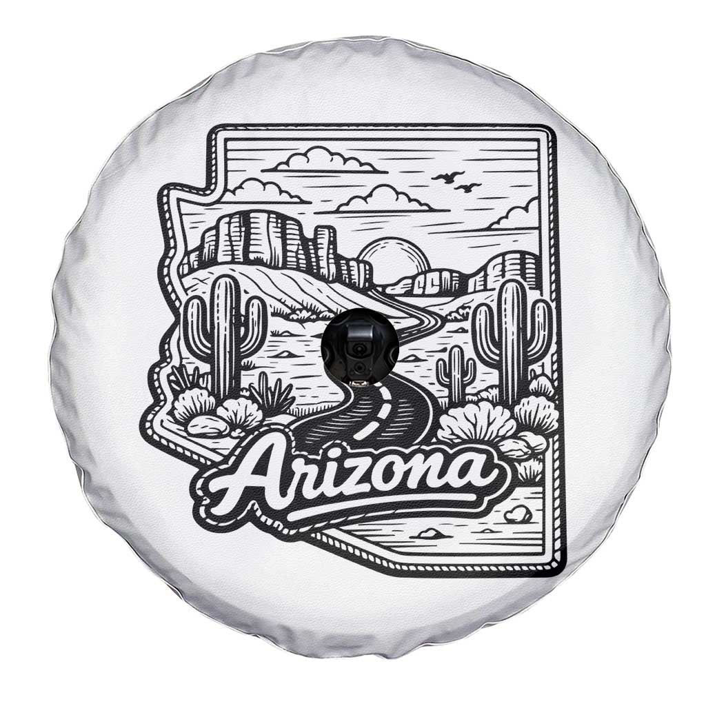 Vintage Arizona Pride Spare Tire Cover Cactus Desert Western Landscape TS12 Print Your Wear