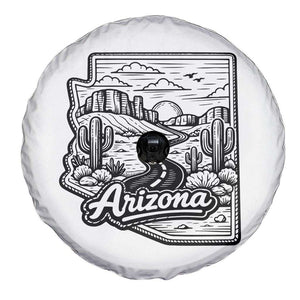 Vintage Arizona Pride Spare Tire Cover Cactus Desert Western Landscape TS12 Print Your Wear