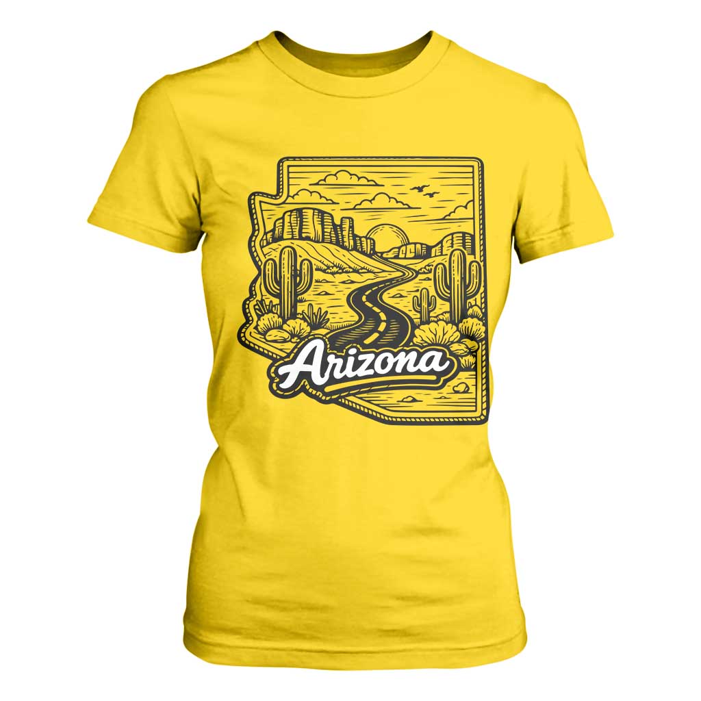 Vintage Arizona Pride T Shirt For Women Cactus Desert Western Landscape TS12 Daisy Print Your Wear